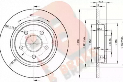 R BRAKE 78rbd23962 -  Тормозной диск